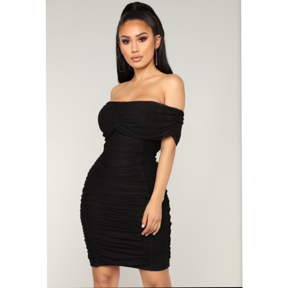 Chennai Ruched Dress - Black